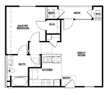 One Bedroom floor plan